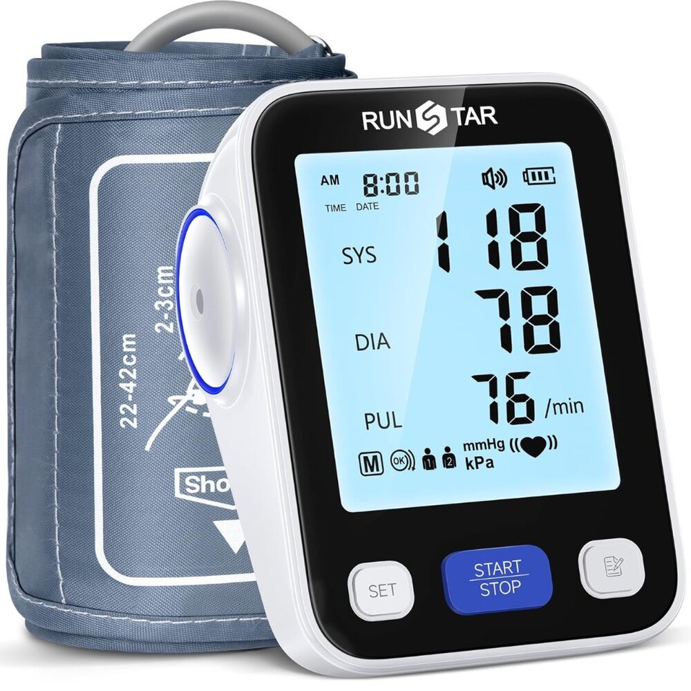 Upper Arm Blood Pressure Monitor with Wide Range Cuff (8.7'' -16.5'') for Home U